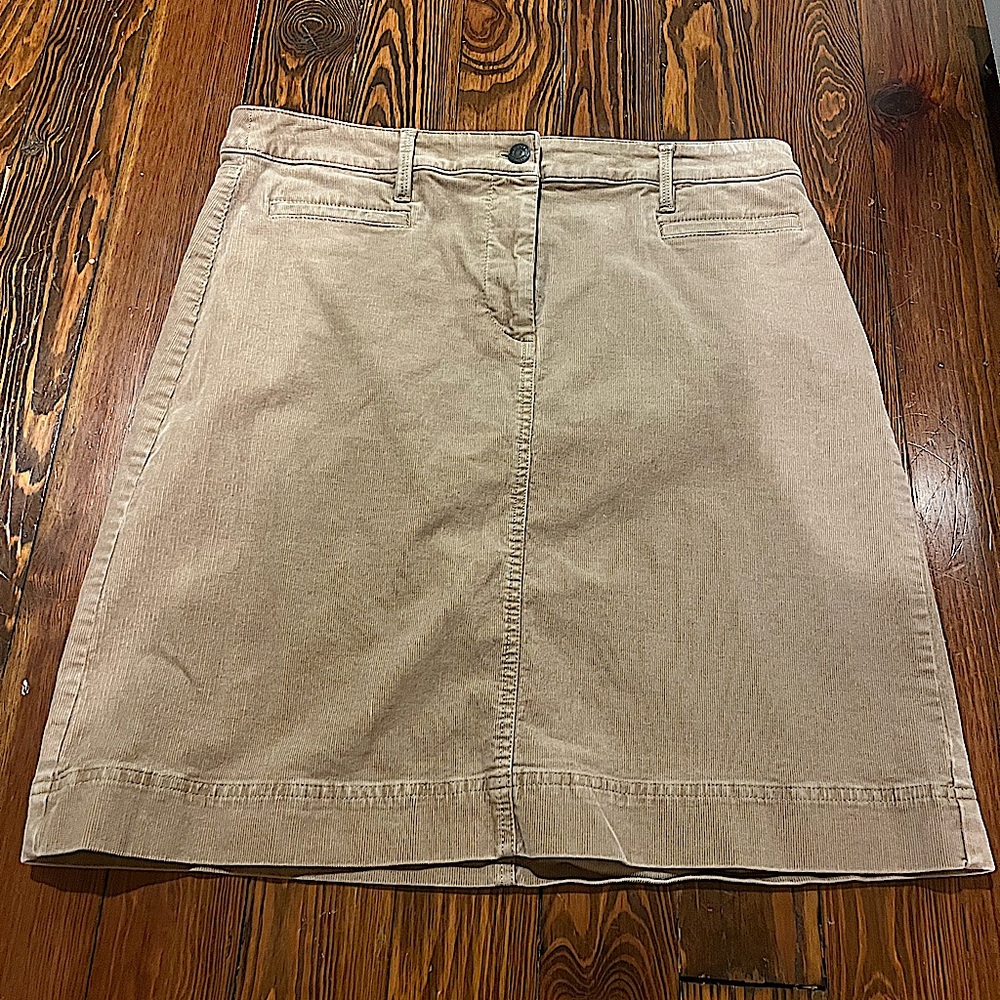 Talbots Tan Corduroy Skirt (Womens 12, Like New Condition)